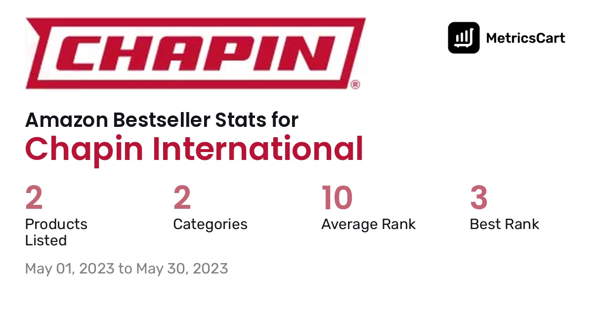 Bestselling Chapin International products on Amazon.com in May 2023