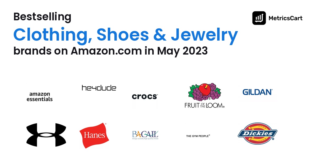 Bestselling Clothing, Shoes & Jewelry Brands on Amazon.com in May 2023