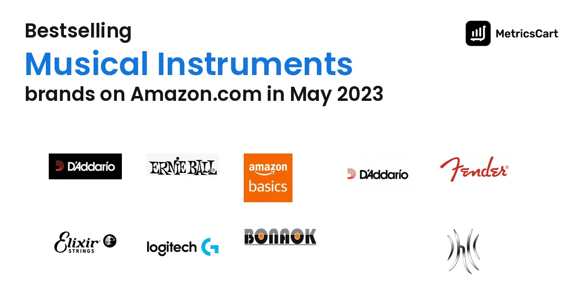 Bestselling Musical Instruments Brands on Amazon.com in May 2023