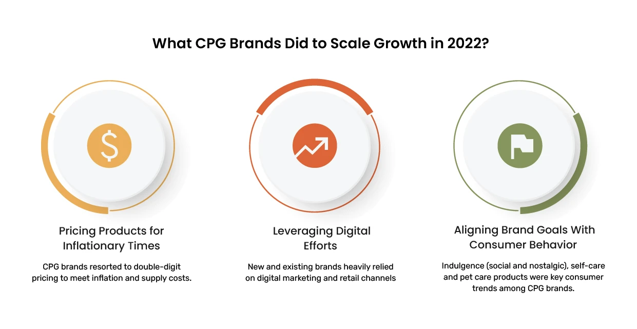 What CPG brands did to scale growth in 2022?