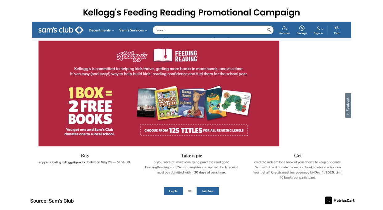 kellogg's feeding reading promotional campaign