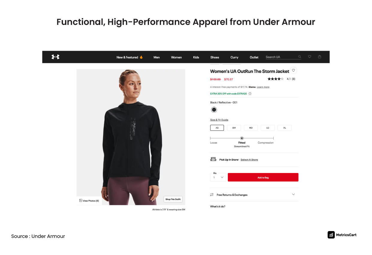 Under Armour_Examples of E-Commerce Brands Using Value-Based Pricing Strategies