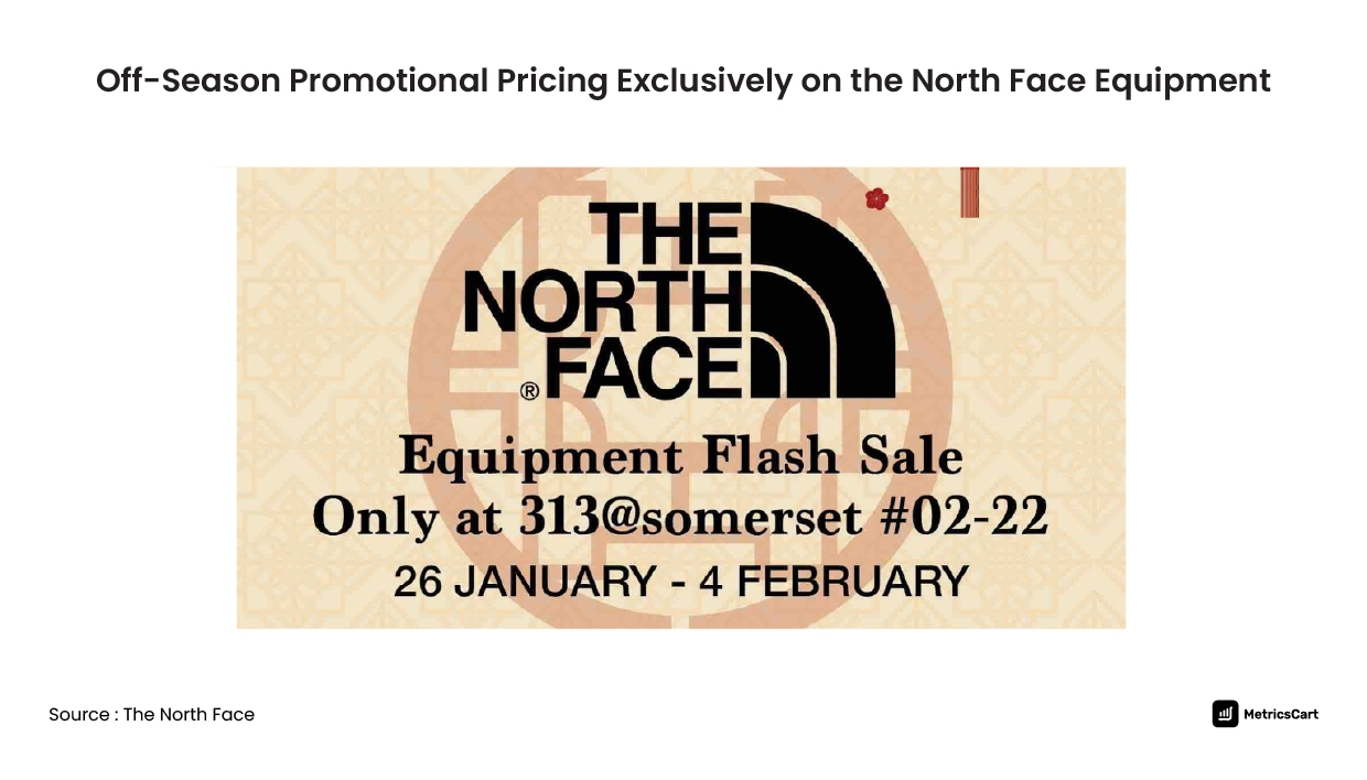 north face off season promotion