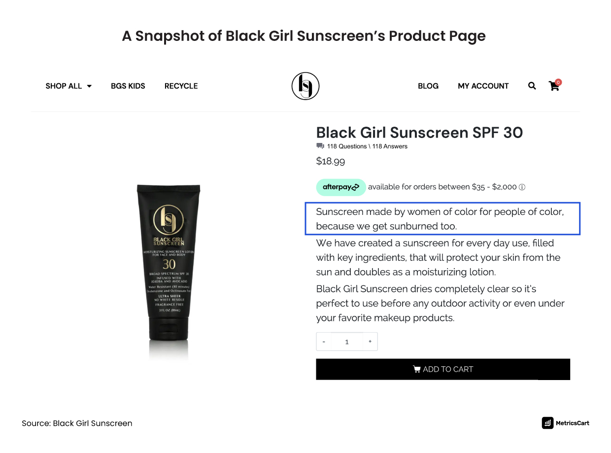 Black Girl Sunscreen uses sentiment analysis - 1