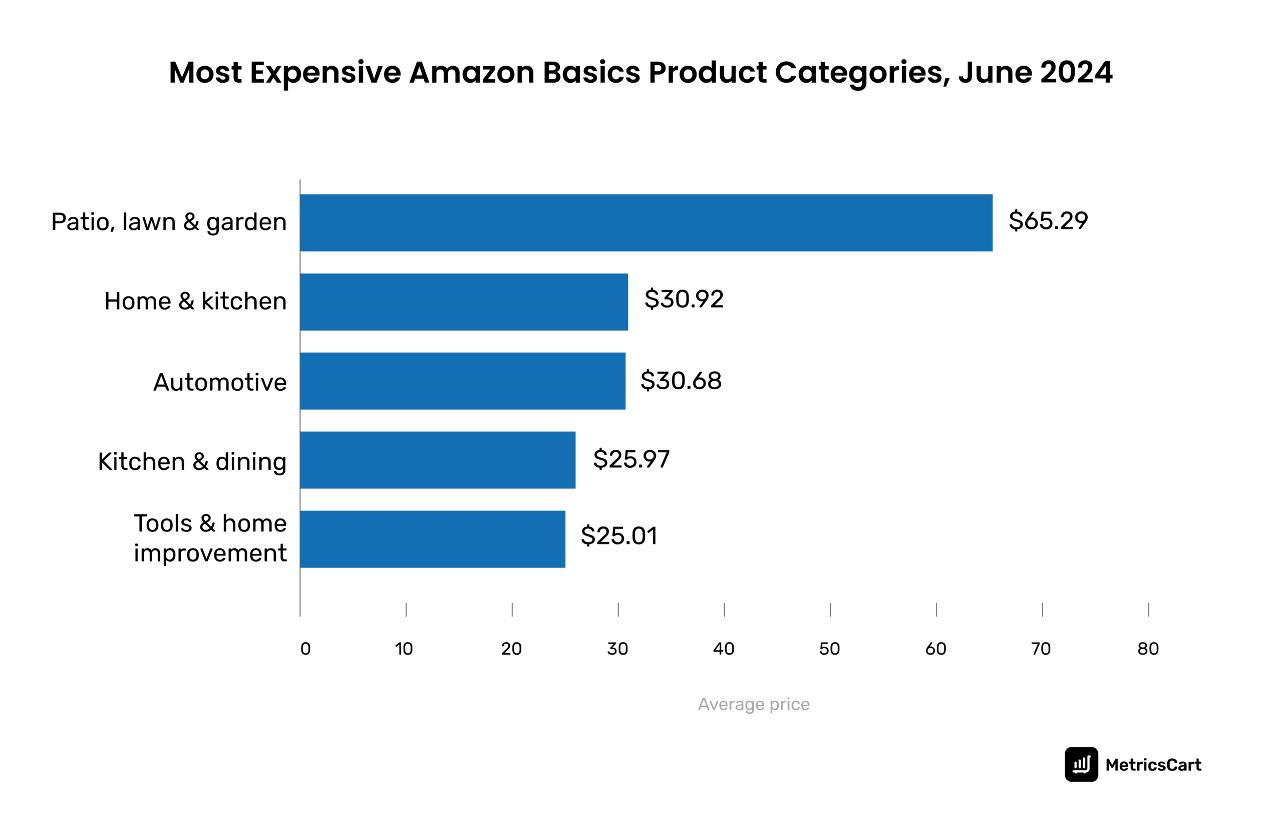 Amazon basics' most expensive product categories in June 2024