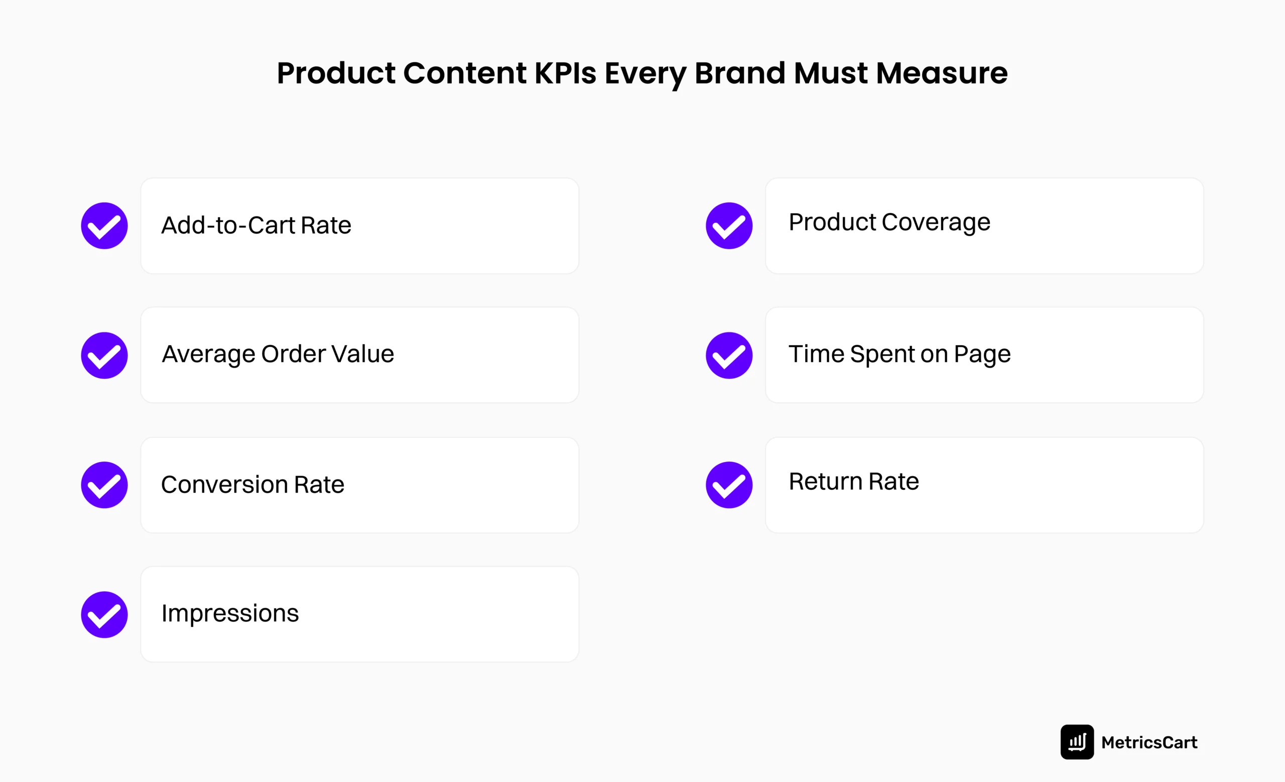  An infographic displaying the various product content metrics every brand must measure